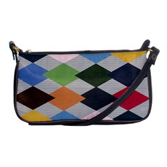 Leather Colorful Diamond Design Shoulder Clutch Bags by Nexatart