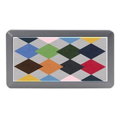 Leather Colorful Diamond Design Memory Card Reader (mini) by Nexatart