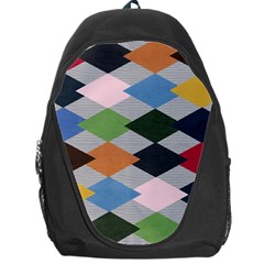 Leather Colorful Diamond Design Backpack Bag by Nexatart