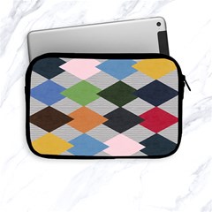 Leather Colorful Diamond Design Apple Ipad Mini Zipper Cases by Nexatart