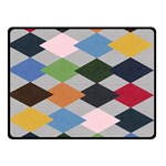 Leather Colorful Diamond Design Double Sided Fleece Blanket (Small)  45 x34  Blanket Front