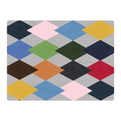 Leather Colorful Diamond Design Double Sided Flano Blanket (mini)  by Nexatart