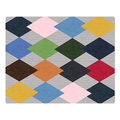 Leather Colorful Diamond Design Double Sided Flano Blanket (large)  by Nexatart