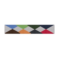 Leather Colorful Diamond Design Flano Scarf (mini) by Nexatart