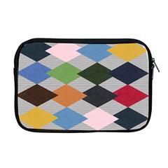 Leather Colorful Diamond Design Apple Macbook Pro 17  Zipper Case by Nexatart