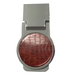 Leather Snake Skin Texture Money Clips (round)  by Nexatart