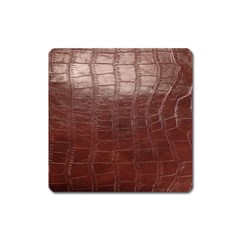 Leather Snake Skin Texture Square Magnet by Nexatart