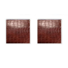 Leather Snake Skin Texture Cufflinks (square)