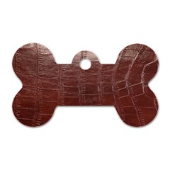 Leather Snake Skin Texture Dog Tag Bone (two Sides)