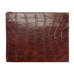 Leather Snake Skin Texture Cosmetic Bag (xl) by Nexatart