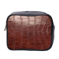 Leather Snake Skin Texture Mini Toiletries Bag 2-side by Nexatart