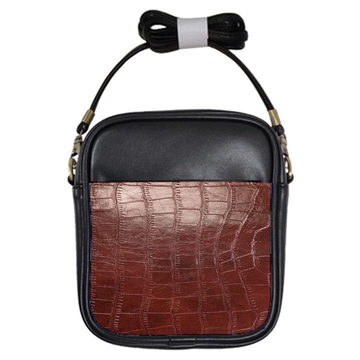 Leather Snake Skin Texture Girls Sling Bags