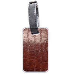 Leather Snake Skin Texture Luggage Tags (one Side)  by Nexatart