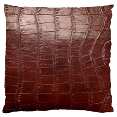 Leather Snake Skin Texture Large Cushion Case (two Sides) by Nexatart