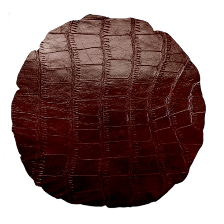 Leather Snake Skin Texture Large 18  Premium Round Cushions