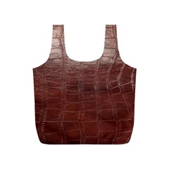 Leather Snake Skin Texture Full Print Recycle Bags (s)  by Nexatart