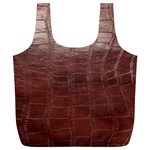 Leather Snake Skin Texture Full Print Recycle Bags (L)  Front