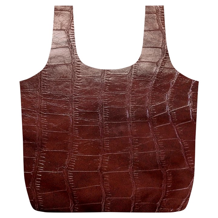 Leather Snake Skin Texture Full Print Recycle Bags (L) 