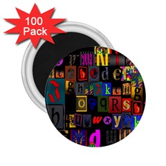 Letters A Abc Alphabet Literacy 2 25  Magnets (100 Pack)  by Nexatart