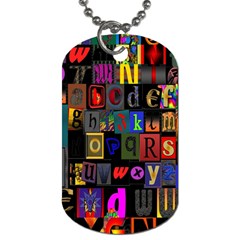 Letters A Abc Alphabet Literacy Dog Tag (two Sides) by Nexatart