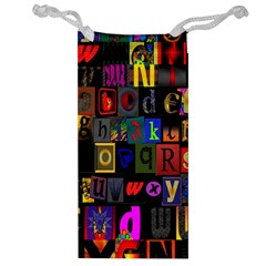 Letters A Abc Alphabet Literacy Jewelry Bag by Nexatart