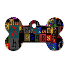 Letters A Abc Alphabet Literacy Dog Tag Bone (one Side) by Nexatart