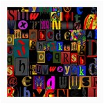 Letters A Abc Alphabet Literacy Medium Glasses Cloth (2-Side) Front