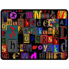 Letters A Abc Alphabet Literacy Fleece Blanket (large)  by Nexatart