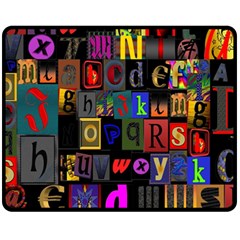 Letters A Abc Alphabet Literacy Fleece Blanket (medium) 