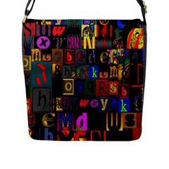 Letters A Abc Alphabet Literacy Flap Messenger Bag (l)  by Nexatart