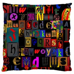 Letters A Abc Alphabet Literacy Standard Flano Cushion Case (one Side) by Nexatart