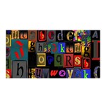 Letters A Abc Alphabet Literacy Satin Wrap Front