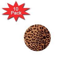 Leopard Print Animal Print Backdrop 1  Mini Buttons (10 Pack)  by Nexatart