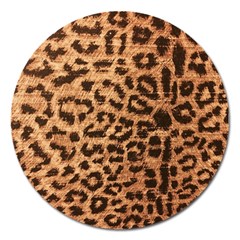 Leopard Print Animal Print Backdrop Magnet 5  (round) by Nexatart