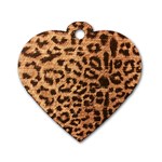 Leopard Print Animal Print Backdrop Dog Tag Heart (Two Sides) Front