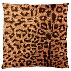 Leopard Print Animal Print Backdrop Large Flano Cushion Case (one Side) by Nexatart