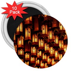 Light Art Pattern Lamp 3  Magnets (10 Pack)  by Nexatart