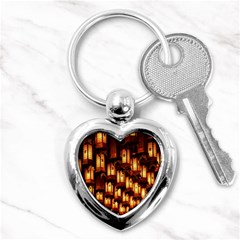 Light Art Pattern Lamp Key Chains (heart)  by Nexatart