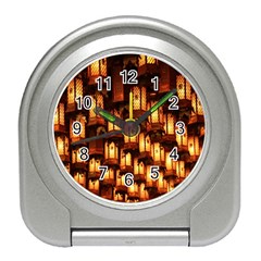 Light Art Pattern Lamp Travel Alarm Clocks by Nexatart