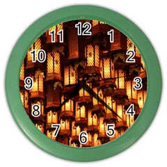 Light Art Pattern Lamp Color Wall Clocks by Nexatart