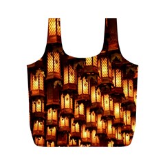 Light Art Pattern Lamp Full Print Recycle Bags (m)  by Nexatart