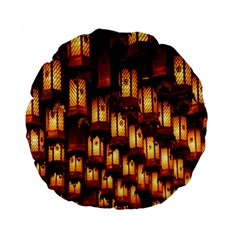 Light Art Pattern Lamp Standard 15  Premium Flano Round Cushions by Nexatart