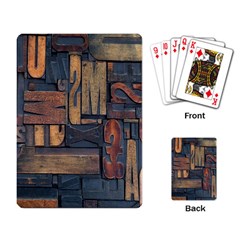 Letters Wooden Old Artwork Vintage Playing Card by Nexatart