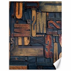 Letters Wooden Old Artwork Vintage Canvas 18  X 24   by Nexatart