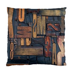 Letters Wooden Old Artwork Vintage Standard Cushion Case (one Side) by Nexatart