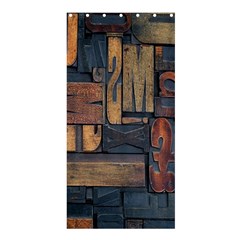 Letters Wooden Old Artwork Vintage Shower Curtain 36  X 72  (stall)  by Nexatart