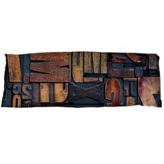 Letters Wooden Old Artwork Vintage Body Pillow Case (dakimakura) by Nexatart