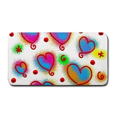 Love Hearts Shapes Doodle Art Medium Bar Mats by Nexatart