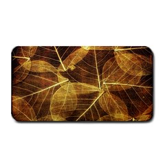 Leaves Autumn Texture Brown Medium Bar Mats by Nexatart