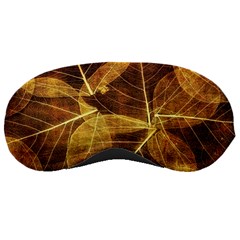 Leaves Autumn Texture Brown Sleeping Masks by Nexatart